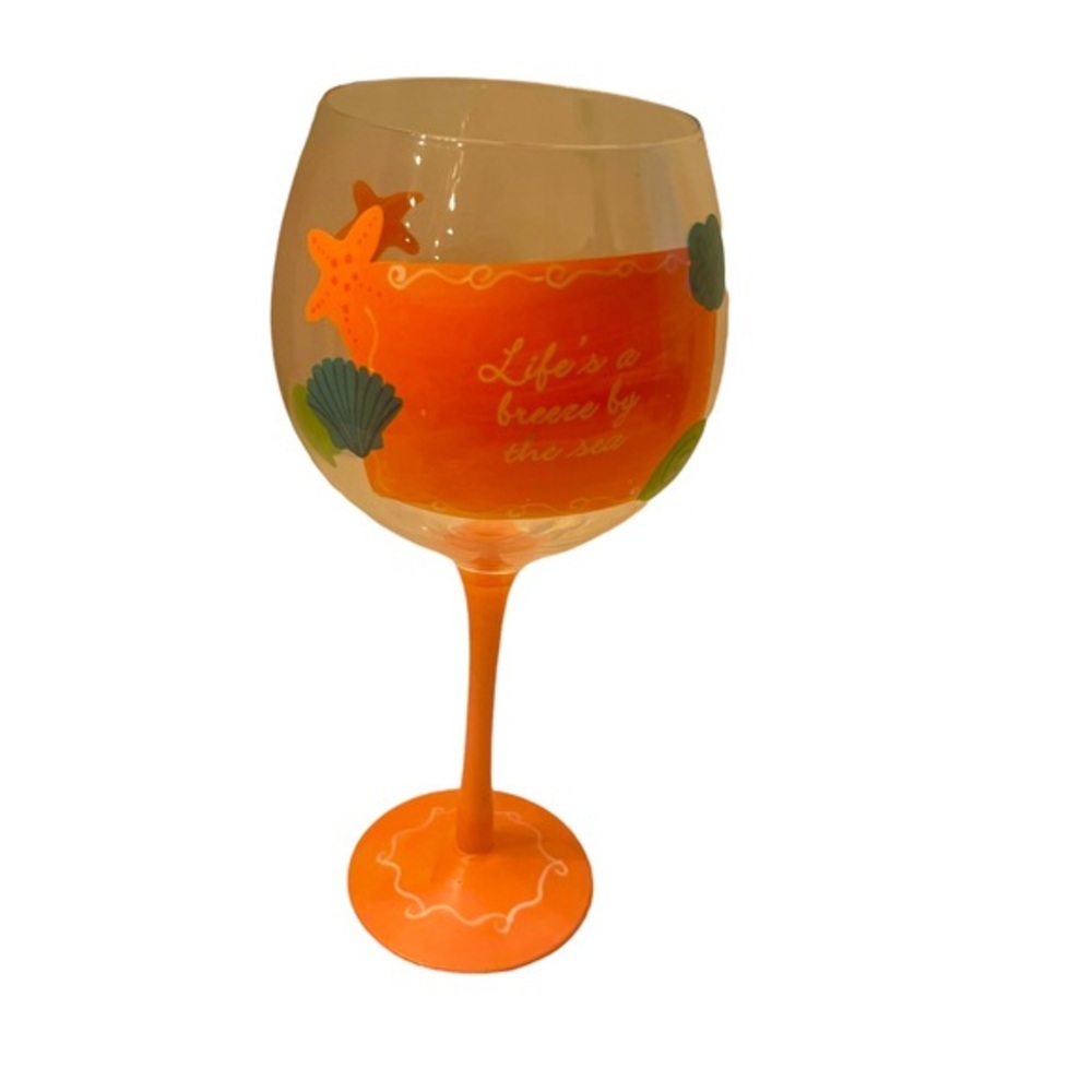 Life ‘s A Breeze By The Sea Wine Glass
